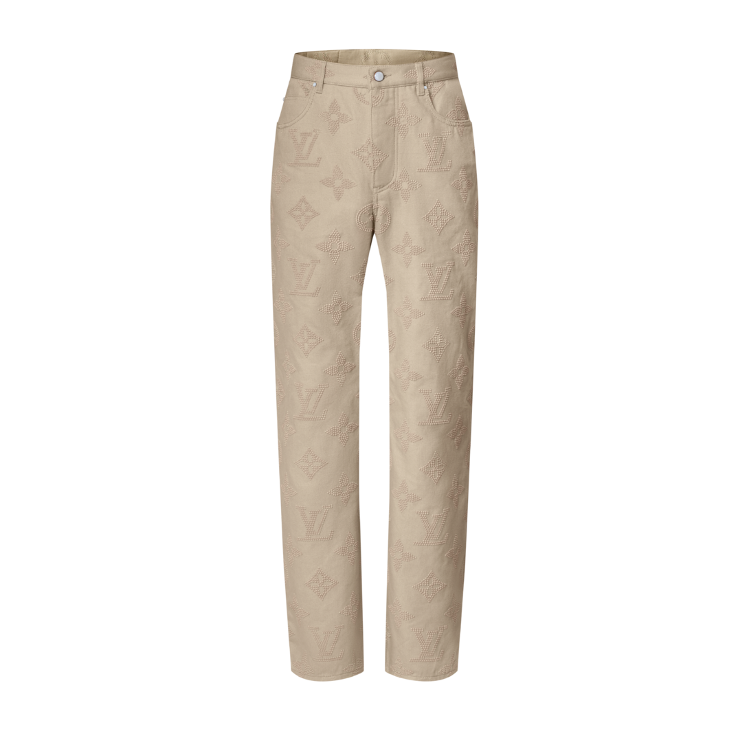 Louis Vuitton ロゴパターンスリムパンツ Monogram Embroidered Skate Pants - Ready-to-Wear | LOUIS VUITTON